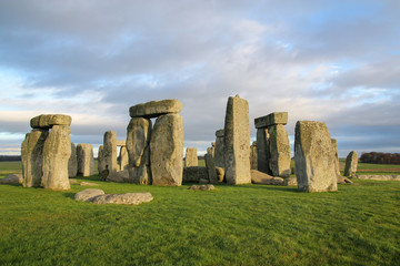 The stones of Stonehenge is famous landmark and nature beautiful in Wiltshire, England. UNESCO...