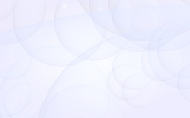 Abstract white background. Backdrop with light transparent bubbles. 3D illustration