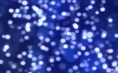 Blue winter bokeh defocused abstract background.