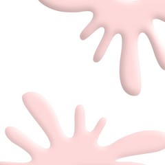 stawberry milk splashes isolated on white background