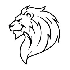 Lion Head Logo Vector.