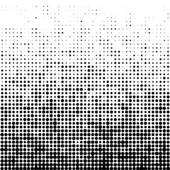 Abstract futuristic halftone pattern. Black and white abstract background. Halftone effect. Design element for web banners, posters, cards, wallpapers, sites. Vector illustration.