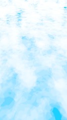 The bright sky in the morning. Blue sky background with white clouds. Cumulus white clouds in the clear blue sky. 3D illustration