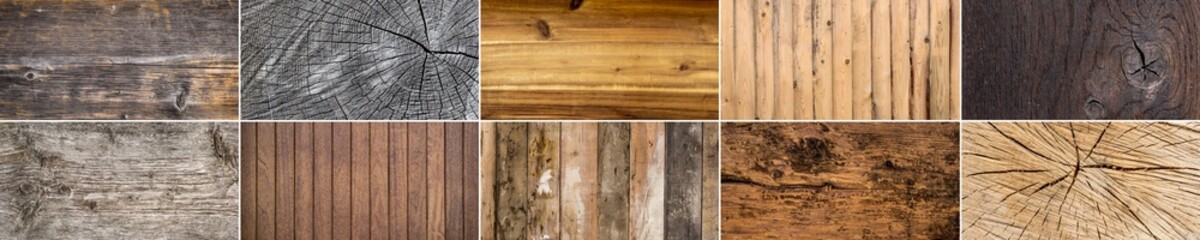 collection of old wood surface backgrounds