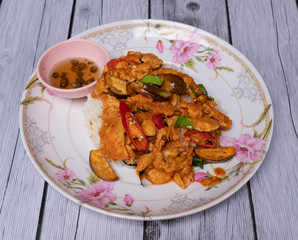 Thai food mixed dishes 