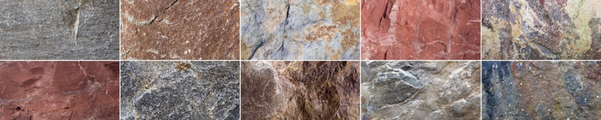 texture collection of cracked stone backgrounds
