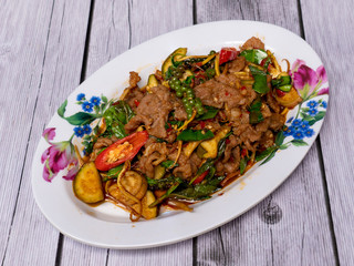 Thai food mixed dishes 