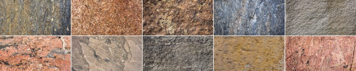 texture collection of cracked stone backgrounds
