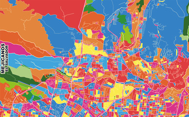 Mejicanos, San Salvador, El Salvador, colorful vector map