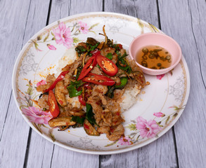 Thai food mixed dishes 