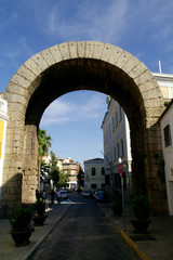 Fototapeta na wymiar Mérida (Spain). Trajan's Arch in the city of Merida