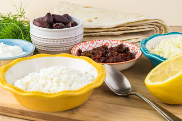 Mediterranean style quesadillas.
