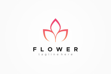 Abstract Flower Logo. Usable for Nature, Salon, Spa, Cosmetic and Beauty Logos. Flat Vector Logo Design Template Element.