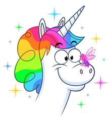 Unicorn and little fairy