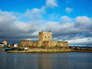 Fototapeta na wymiar Norman castle in Carrickfergus near Belfast