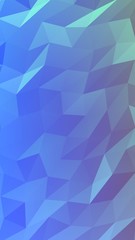 Abstract triangle geometrical blue background. Geometric origami style with gradient. 3D illustration