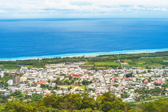 Aerial view of Taimali, township in Taitung, taiwan