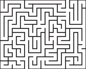 	
Black rectangle maze isolated on white background