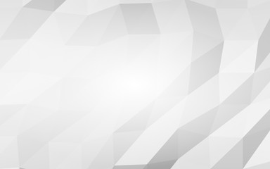 White abstract background. Lowpoly backdrop. Crumpled paper. 3D illustration