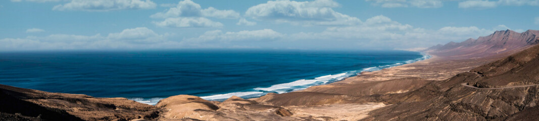 Der Strand von Cofete an der Westküste auf Fuerteventura