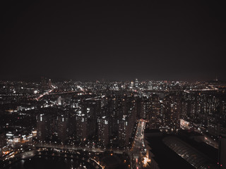 Fototapeta na wymiar Night view on Seoul city