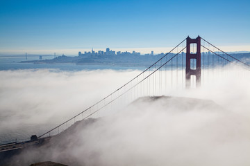 Low Fog  in Golden Gate Bridge,  San Francisco