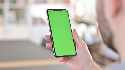 Smartphone with Green Chroma Key Screen