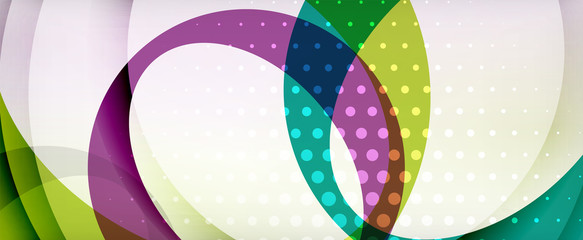 Trendy simple circle abstract background, dynamic motion concept. Vector Illustration For Wallpaper, Banner, Background, Card, Book Illustration, landing page