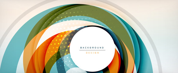 Trendy simple circle abstract background, dynamic motion concept. Vector Illustration For Wallpaper, Banner, Background, Card, Book Illustration, landing page