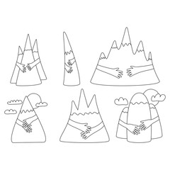 Mountain hug in line