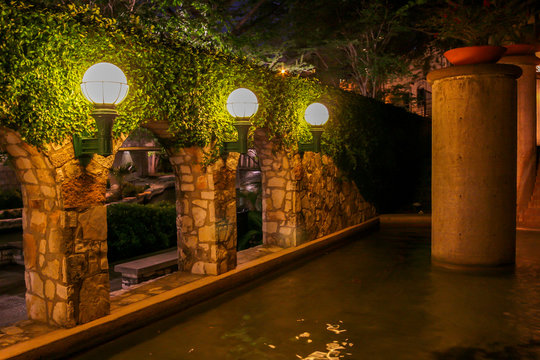 San Antonio River Walk At Night, San Antonio, Texas, USA