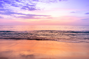 Relaxing on the peaceful beach watching sunset, evening outdoor day light, summer holiday, vacation...