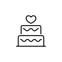 Wedding Cake Icon. Vector Illustration