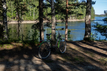 Fototapeta premium The picturesque surroundings of Imatra in Finland. summer view of the city of Imatra and its surroundings.