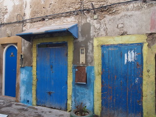 A beautiful old port town building, Essaouira, Morocco