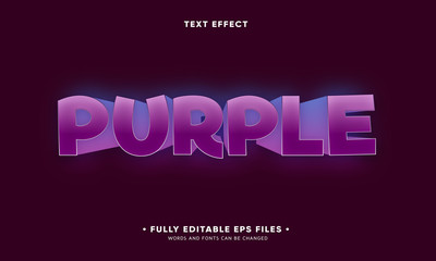 purple editable text effect 