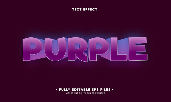 Purple Editable Text Effect 