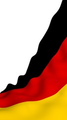 Naklejka premium Flag of Germany. Wide format 3D illustration. State symbol of the Federal Republic of Germany. 3D rendering