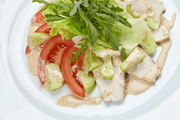 salad with chicken