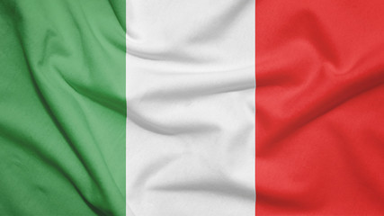 Italy flag with fabric texture