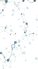 Neural network. Social network. Futuristic dna, deoxyribonucleic acid. Abstract molecule, cell illustration, mycelium. White background. 3D illustration