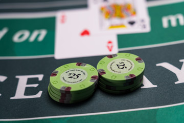 Casino Black Jack table