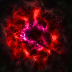 Star field in galaxy space with nebula