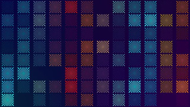 Orange-blue-cyan retro textured background.