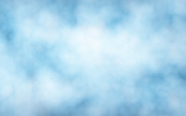 Background of abstract white color smoke isolated on blue color background. The wall of white fog. 3D illustration