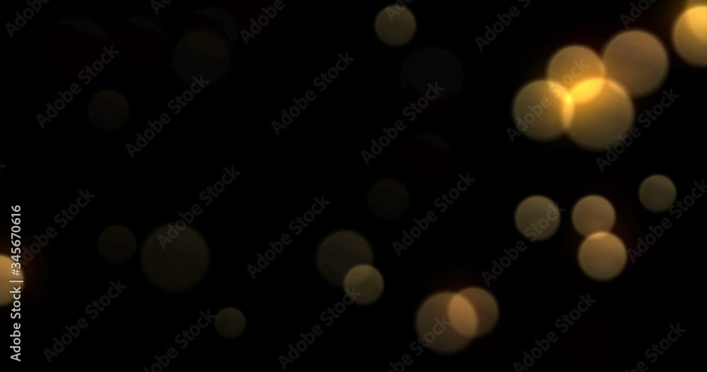 Aufkleber bokeh light background, gold shine abstract blur flare effect. golden yellow glitter particle flares