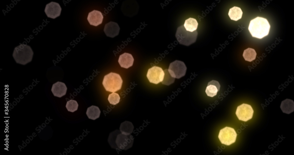 Aufkleber bokeh light gold shine glares and particles glitter background. abstract golden bokeh light sparkles