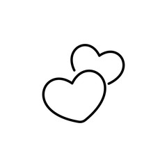 A couple of hearts icon. Love symbol modern, simple, vector, icon for website design, mobile app, ui. Vector Illustration