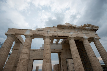 Obraz premium Old excavations in Greece. Closed season 2020. 