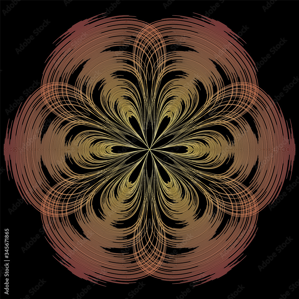 Poster modern digital design background. round abstract element. audio wave web illustration. pulse music p